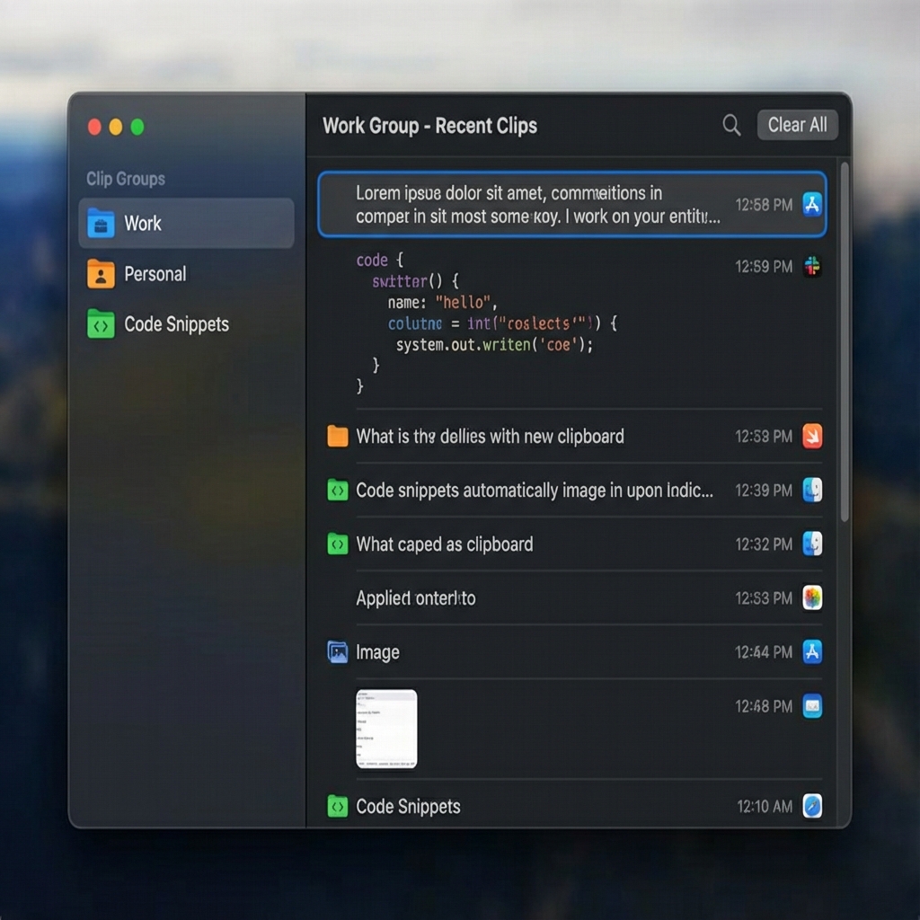 Clip Groups Interface